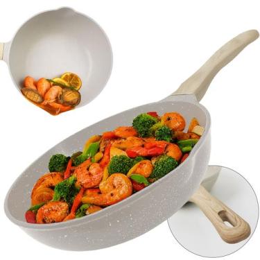 Imagem de Panela Frigideira Cerâmica Antiaderente Fogão Cooktop Indução E Gás Li