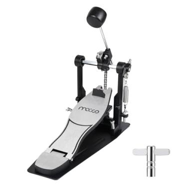 Imagem de Pedal de bumbo, pedal de bumbo único vem com bastão de feltro clássico para instrumento de bateria, pedal de bumbo de corrente Doulbe para bateristas iniciantes e profissionais