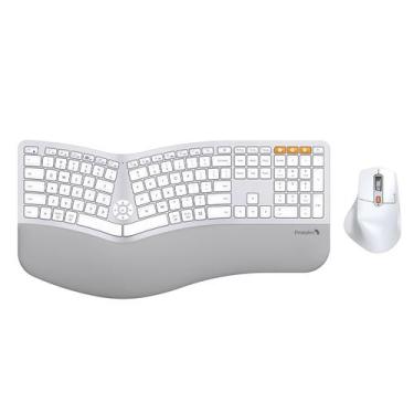 Imagem de Teclado e mouse Combo ProtoArc EKM01 Plus Ergonômico Branco