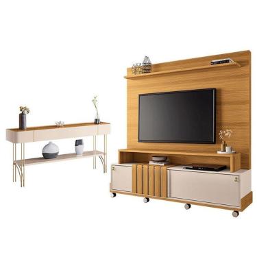 Imagem de Estante Home Theater Bold E Aparador Vivant Cinamomo Off White – Hb Móveis
