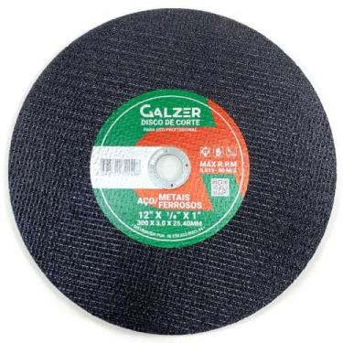 Imagem de Disco de corte para Aço / Aço Inox 14" Furo 25mm - Galzer, 14 pol Furo