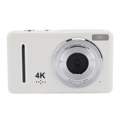 Imagem de Fockety Câmera Digital 4K para Fotografia, Câmera de Vlogging de Foco Automático de 64MP HD para YouTube Com Tela de TFT de 2,4 "e Zoom Digital 16x, Câmeras Anti Shake Travel (Branco)