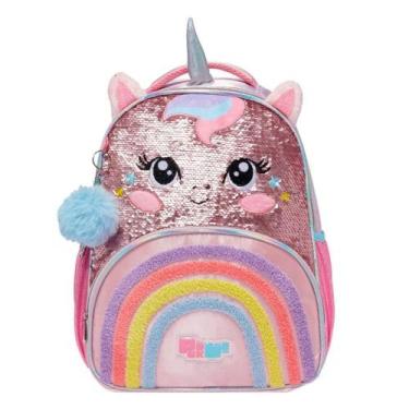 Imagem de Mochila De Costas Pack Me Unicornio Brilhosa Com Orelha Rosa - Pacific