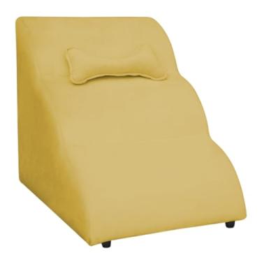 Imagem de Escadinha Nuvem PET Cachorro Gato Veludo + Brinde Pet, Rampa para Cães e Gatos Subir na Cama Conforto e Segurança para Seu Companheiro(AMARELO)
