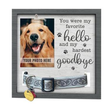 Imagem de Porta-retratos Pet Memorial Pawfect House 23x23 cm de madeira