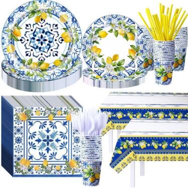 Imagem de Suprimentos para festas Dingion Amalfi Coast Lemon, 227 unidades, serv