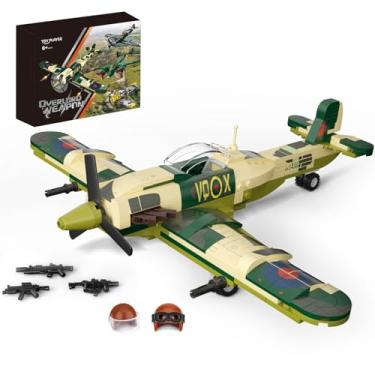 Imagem de TOY PLAYER Spitfire Fighter Plane Jet Building Set - Compatible with Lego Plane, Military Airplanes Model, Gift for Boys Age 6 7 8 9 10 11 12 and WW2 Military SetCollectors & Enthusiasts