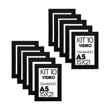 Imagem de Porta Retrato de Vidro 15x21cm Kit com 10 Unidades Lembrancinha de Festa