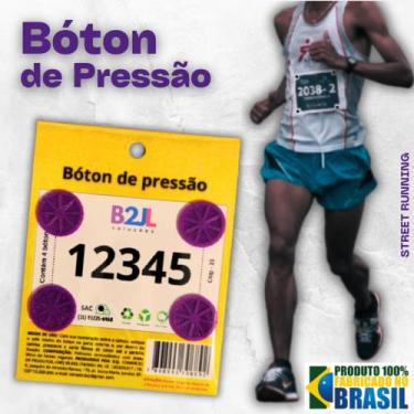 Imagem de Bóton pressão Roxo número peito corrida de rua c/ 4 unid. - B2JL