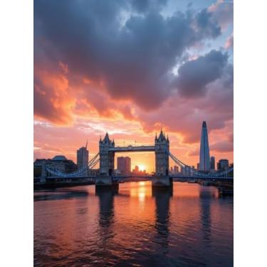 Imagem de Kits de arte de diamante para adultos, ponte, torre, ponte, arranha-céus, 5D, faça você mesmo, kits de pintura de diamante para adultos iniciantes, kit de pintura de diamante para decoração de casa de