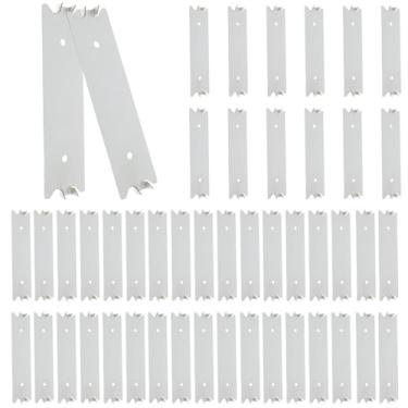 Imagem de 50 peças de placas de unhas para pregos, pinos pontiagudos de 15 x 3,8 cm, placa protetora de fio de cabo, placa protetora de fio de cabo de aço para proteção de encanamento e fiação (6 × 1,5 cm)