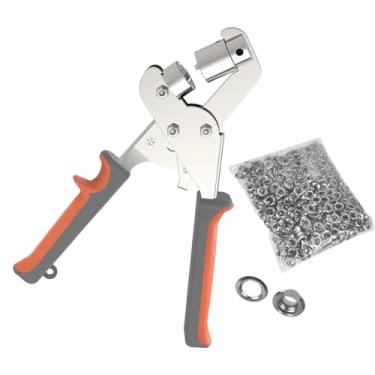 Imagem de Ioensy Conjunto de alicate de perfuração de ilhós, kit de prensa de ilhós com ilhós de 6 mm para reparar lonas, tendas e toldos, com 220 ilhós