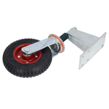 Imagem de Rodas de Portão de Cerca de 8 Polegadas, Rodízio de Portão Resistente Com Capacidade de 600lb Com Parafusos Em U de Aço Ajustáveis ​​para Fazenda de Quintal Doméstico (vermelho)