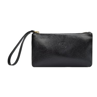 Imagem de Bolsa Clutch Carteira de Mao e Porta Celular Feminina em Couro Legítimo Madamix MDXP046 (Preta)