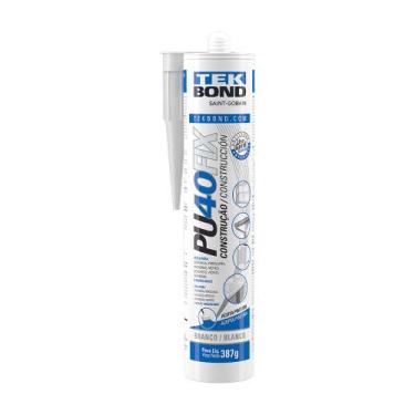 Imagem de Selante Poliuretano Cola PU 40 Fix Branco Tekbond 387g 280ml
