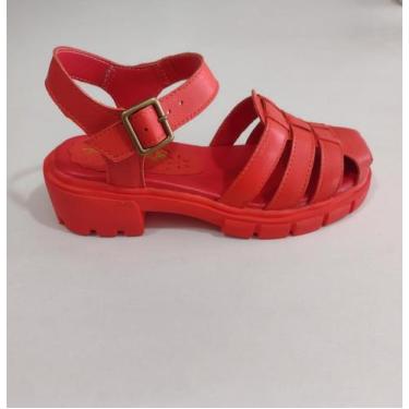 Imagem de Sandália feminina tratorado em couro legítimo - Armazem Couros e Peles