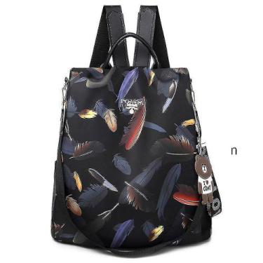 Imagem de Mochila feminina HUOGUO camuflada casual em tecido Oxford 32x12x
