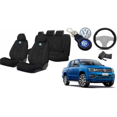 Imagem de Jogo Capas Tecido Modernas Assentos Amarok 2010 a 2024 + Volante + Cha