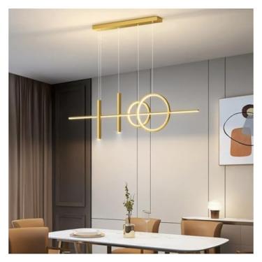 Imagem de Lustres de teto modernos LED compatíveis com iluminação pendente de mesa de jantar, lâmpadas de lustre compatíveis com iluminação de faixa minimalista de bar, luminária de lustre