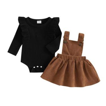 Imagem de Conjunto de roupas Youweixiong Newborn Baby Girl Ruffle Romper Dress