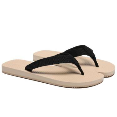 Imagem de Sandálias de tanga de borracha amarela para chinelos de praia feminino