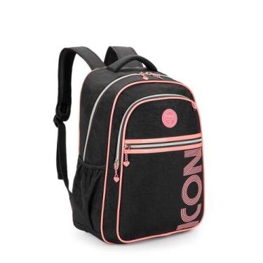 Imagem de Mochila Feminina Escolar de Costas Kika KK24M13, Rosa