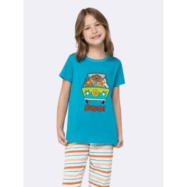Imagem de Pijama Manga Longa Infantil Scooby-Doo - Veggi, Azul, 10, Meninas