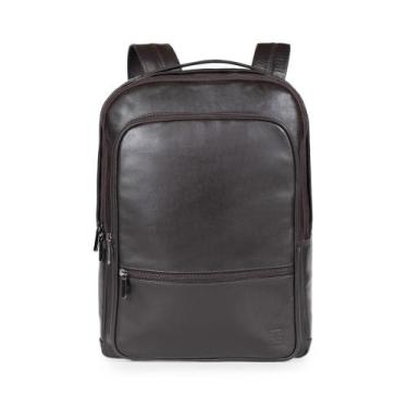 Imagem de Mochila Masculina Executiva de Couro para Notebook Joá Café - Bagaggio