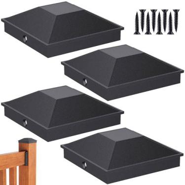 Imagem de Tampas de vedação Goovilla Black Aluminium 3,5 x 3,5 polegadas, pacote