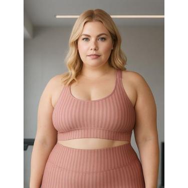 Imagem de Top de Academia Grande Plus Size New Zig 3D Liso 46 48 50- c7 NICOLE P