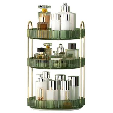 Imagem de Organizador de maquiagem YCIA&DONE 360 Rotating 3 Tiers Vintage Green