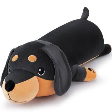 Imagem de Brinquedo de pelúcia Auspicious Beginning, cão dachshund preto gigante