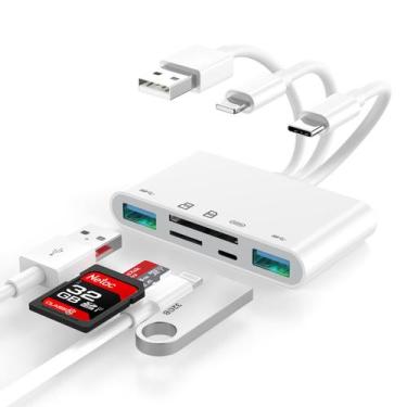 Imagem de Leitor de cartão de memória esbeecables Leitor de cartão SD para iPhon