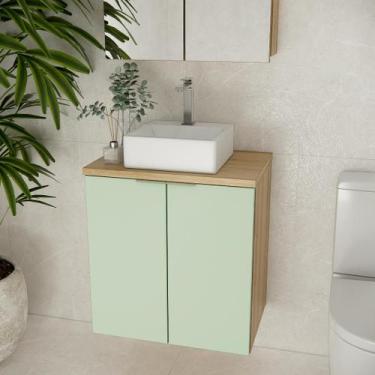 Imagem de Gabinete nature 60cm estilare gab4008 carvalho/verde