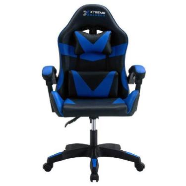 Imagem de Cadeira Conthey Gamer Xtreme Gamers Cinesis Preto/azul