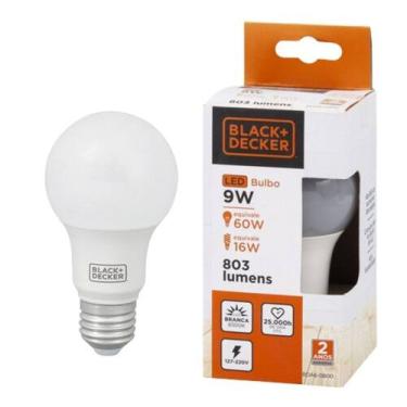 Imagem de Lâmpada Led Bulbo A60 9W Luz Branca 6500K 1018 lumens Black Decker - M