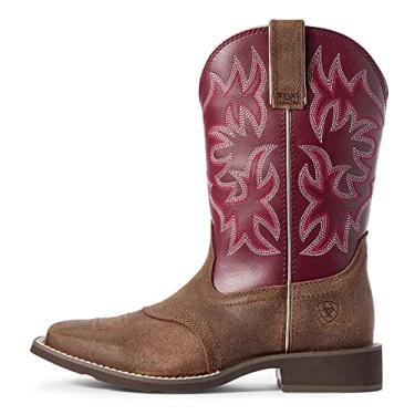 Imagem de ARIAT Bota infantil unissex Delilah Western, Java/Borgonha, 10 Big Kid