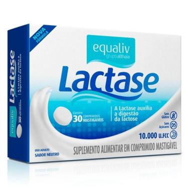 Imagem de Enzima Lactase 10000 Ufcc 30 Tabs Sabor Neutro - Equaliv-Unissex