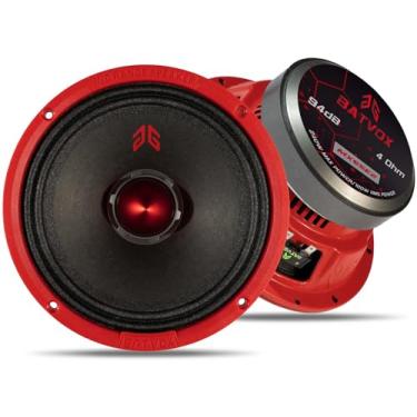 Imagem de GRTSKY MX65E2 Altifalante de 6,5 polegadas médio 480 Watts 4 Ohms Red Bullet, alto-falantes de porta de áudio de qualidade premium para sistema de som estéreo de carro ou caminhão, vermelho (2