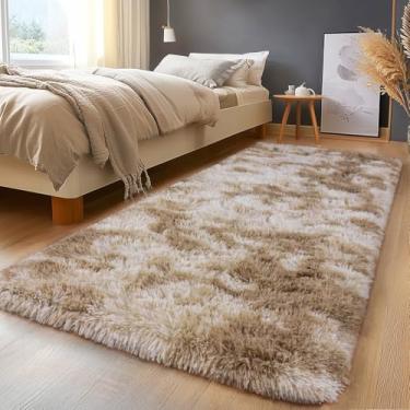 Imagem de Tapetes macios para sala de estar, tapetes macios e felpudos para sala de estar, tapetes felpudos antiderrapantes atualizados para quarto das crianças, decoração perfeita para casa moderna, tie dye