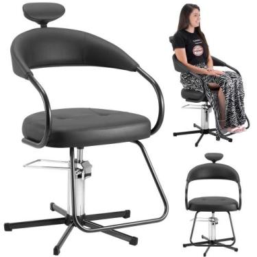 Imagem de Cadeira Poltrona Para Salão De Beleza Barbearia Cabeleireiro - Dompel,