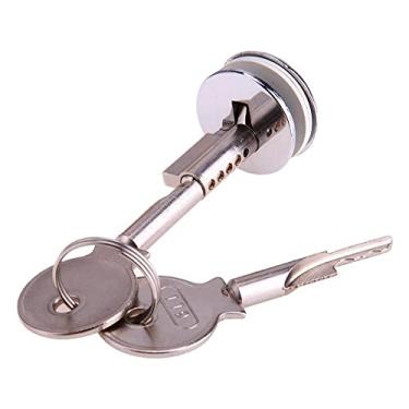 Imagem de Fechaduras cilíndricas de cobre de vidro deslizante para janela de armário de vidro para exibição de vidro