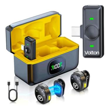 Imagem de Microfone De Lapela Sem Fio Duplo J6 Profissional Com Fixação Magnética Para Gravações Vídeos Entrevistas Celular iPhone Android Youtube Podcast Tiktok Ios Tipo-c Volton