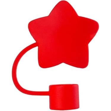 Imagem de Cobertura de palha de silicone para Stanley 30 e 1,134 g, cobertura de canudo à prova de respingos, tampa de palha de estrela fofa, capa de palha reutilizável, capas de ponta de canudo para copos
