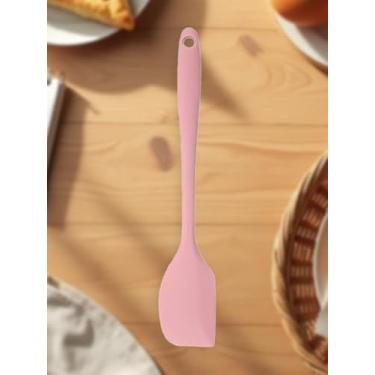 Imagem de 1 espátula média de silicone para assar | Resistente ao calor e pode ser lavada na lava-louças | Ferramenta de mistura antiaderente para cobertura, cozinhar e decorar bolos