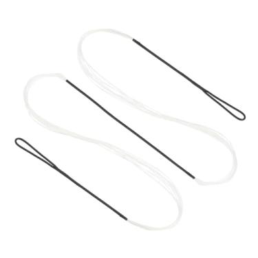 Imagem de Corda de arco recurvo, cordas de arco para tiro com arco de substituição 14 fios para equipamento universal de tiro com arco, branco AMO 122 cm (real 111,8 cm)