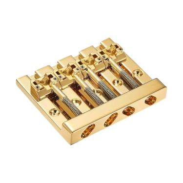 Imagem de simhoa Ponte para Baixo de 4 Cordas, de Alto Desempenho, Ranhurada, em Liga de Zinco, com 5 Furos de Precisão.