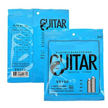 Imagem de RiToEasysports Conjunto de Cordas para Baixo Portátil Com 4 Cordas de Liga de Aço Macio para Fácil Substituição para Baixistas Elétricos