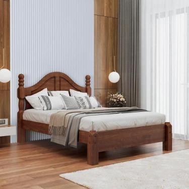 Imagem de Cama Casal Classica Madeira Maciça 2259 Cafe Milani Store - MILANI MOV