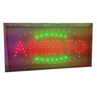 Imagem de ABERTO 220V painel de led letreiro placa luminoso LED PISCAR - tltled